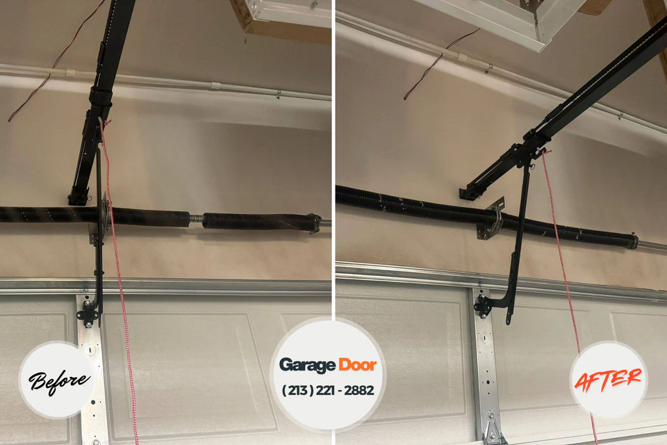 Before and after: garage door repair Ellington, MO
